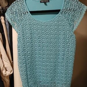 Cable & Gauge Light Blue Top